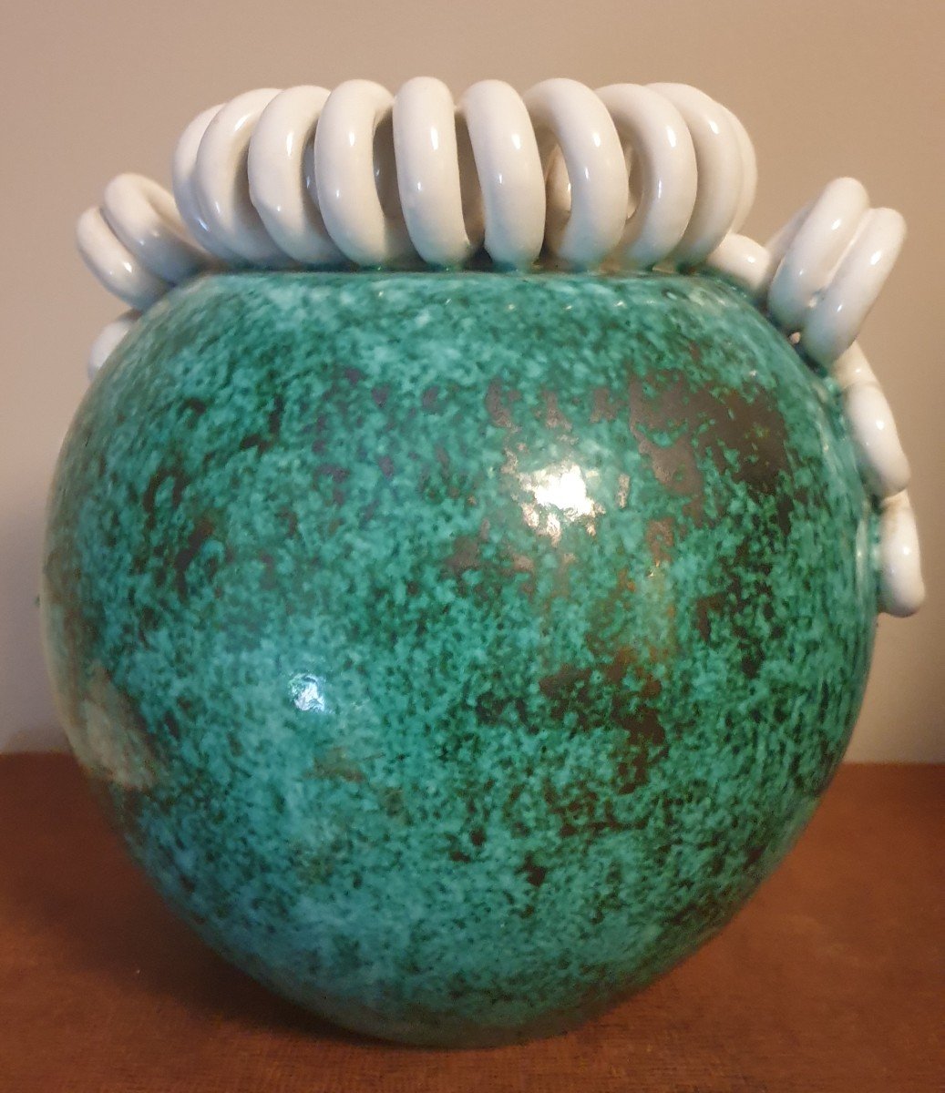 Sainte Radegonde Vase Boule Art Déco Gustave Asch-photo-2