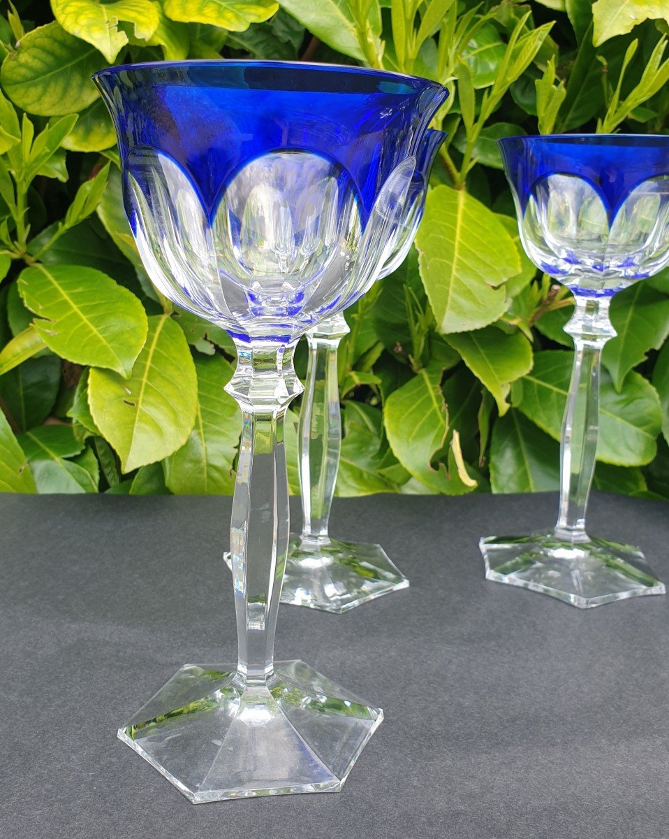 Serie De 6 Grand Verre à Vin  En Cristal Roemer -photo-2
