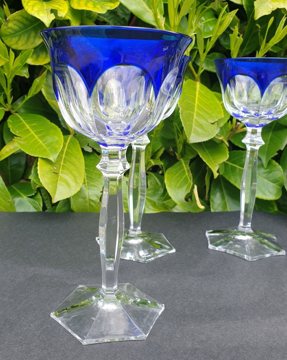 Set Of 6 Large Roemer Crystal Wine Glass -photo-2