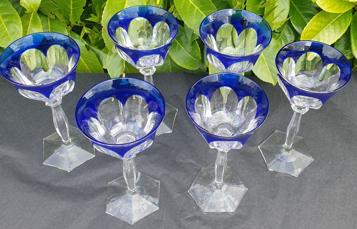 Set Of 6 Large Roemer Crystal Wine Glass -photo-4