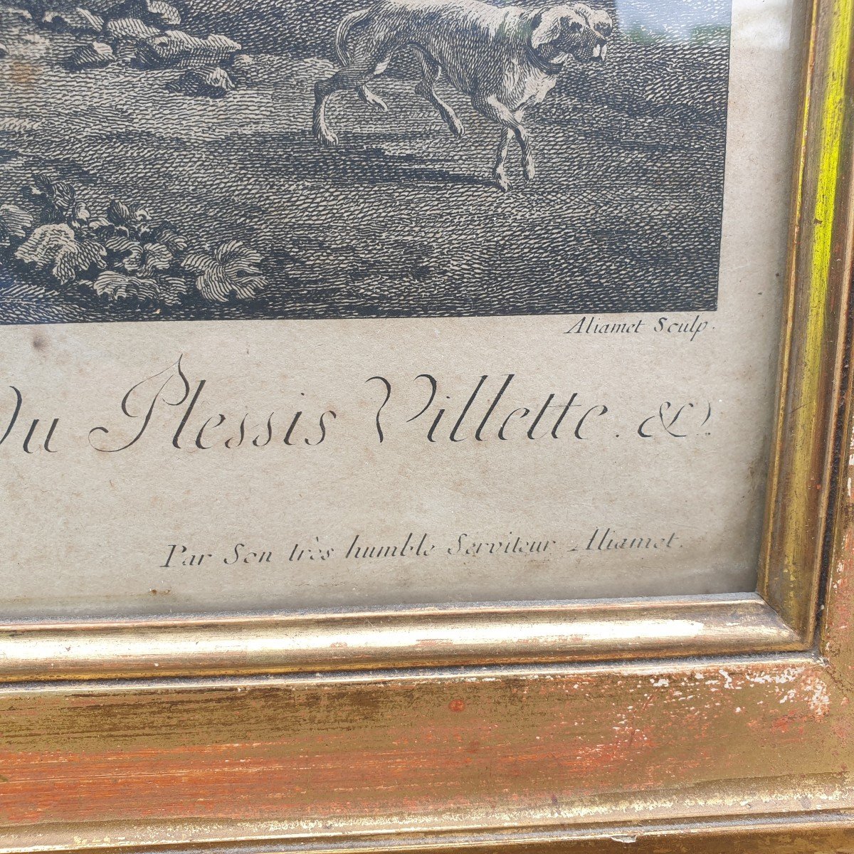 Gravure Le Midi  18 ème Chevalier Seigneur Du Plessis  de Villette, Jacques Aliamet -photo-1