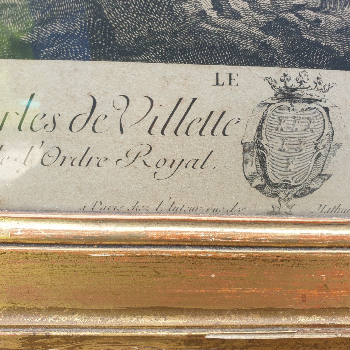Gravure Le Midi  18 ème Chevalier Seigneur Du Plessis  de Villette, Jacques Aliamet -photo-3