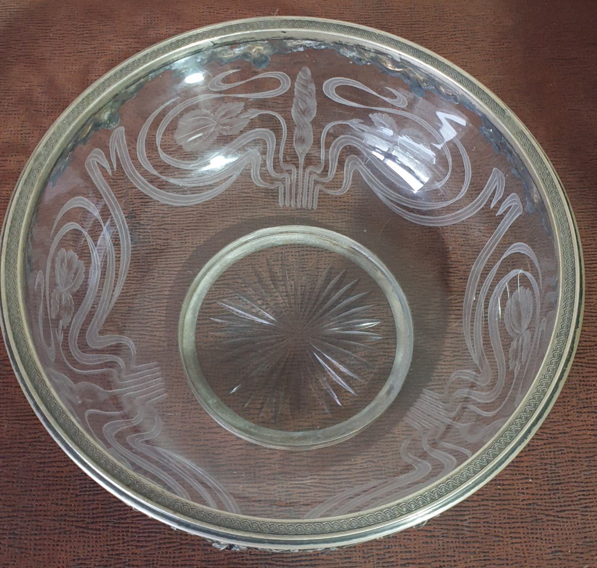 Art Nouveau Silver Fruit Bowl Salad Bowl Minerva 1900-photo-6