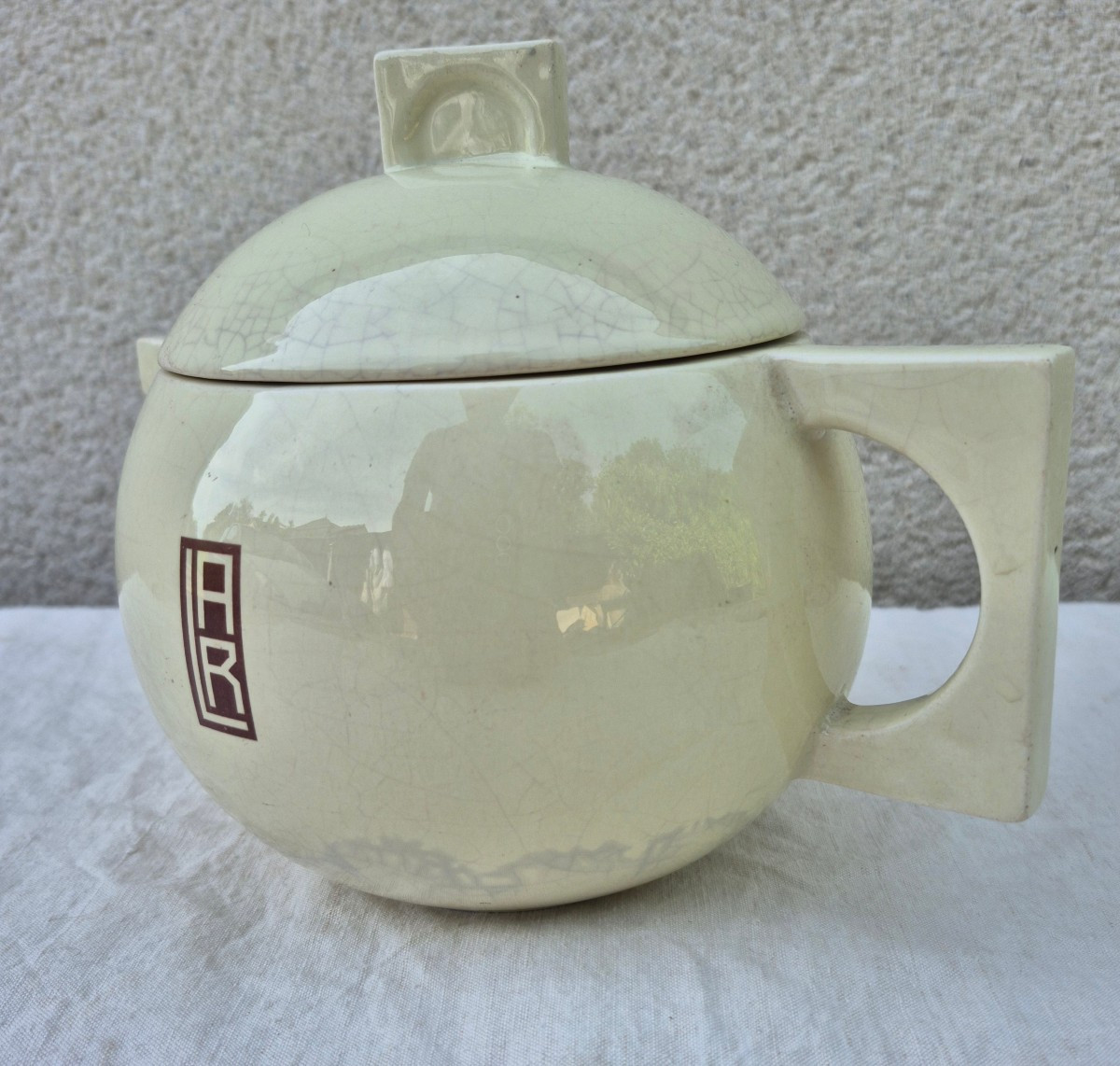 Jean Luce  Cafetière Moderniste En Faïence Art Déco -photo-6