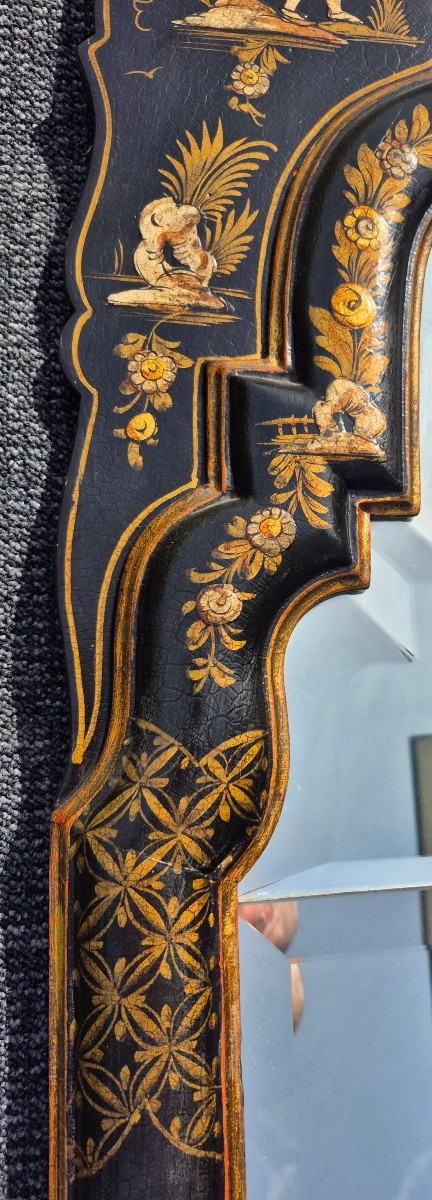 Chinese Lacquer Mirror 1950 -photo-2