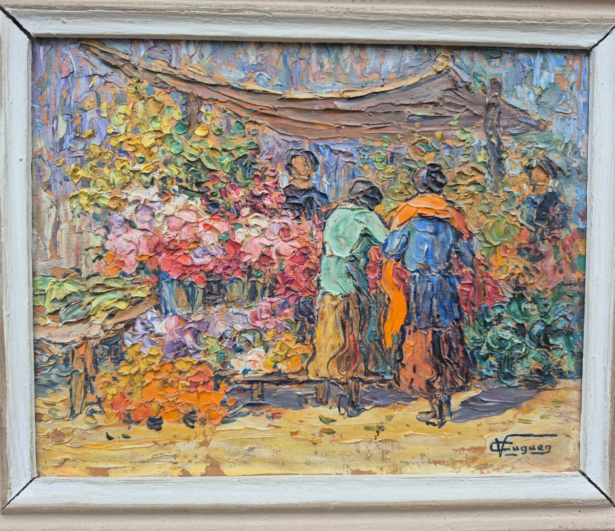 Victor Louis Cuguen (1882-1969) Florist In Toulon -photo-2