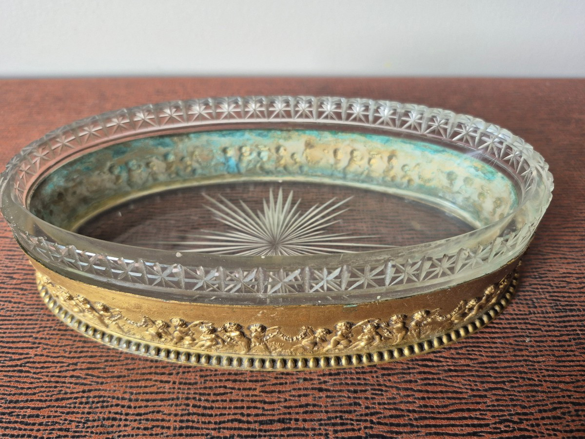   Farandole Of Loves Napoleon III Planter In Crystal And Gilt Brass -photo-3