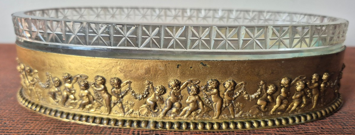   Farandole Of Loves Napoleon III Planter In Crystal And Gilt Brass -photo-4