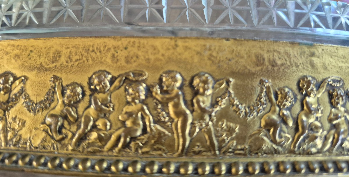   Farandole Of Loves Napoleon III Planter In Crystal And Gilt Brass -photo-3
