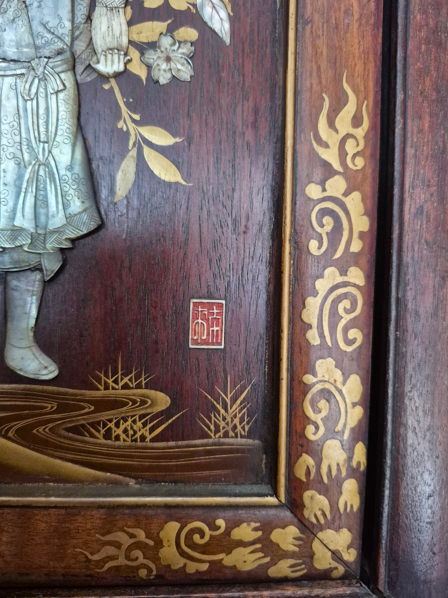 Cabinet Japon époque  Meiji. Laque or incrustations Shibayama  XIX ème -photo-8