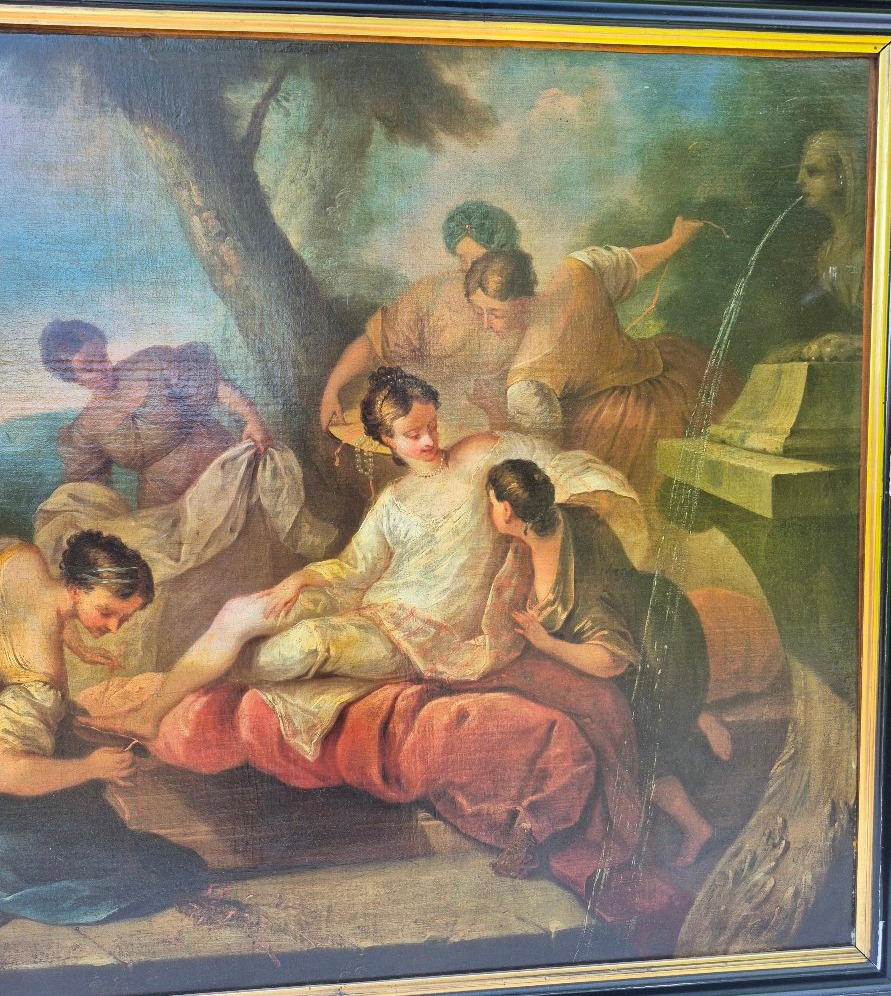 Cercle  Carle Van Loo Tableau  XVIII ème siècles-photo-2