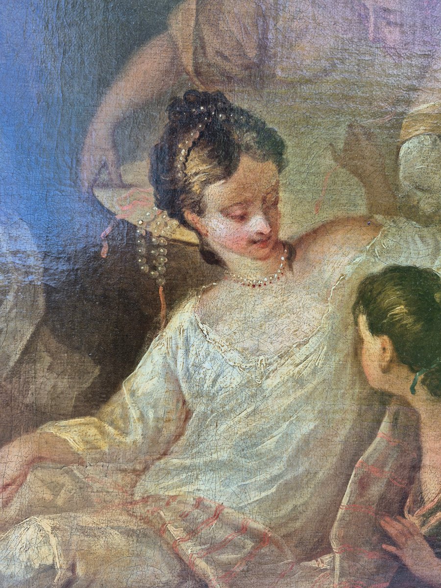 Cercle  Carle Van Loo Tableau  XVIII ème siècles-photo-1