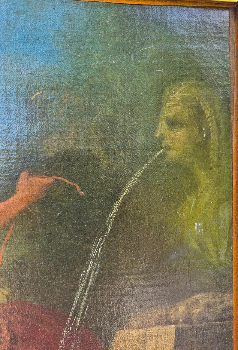 Cercle  Carle Van Loo Tableau  XVIII ème siècles-photo-3