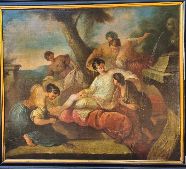 Cercle  Carle Van Loo Tableau  XVIII ème siècles