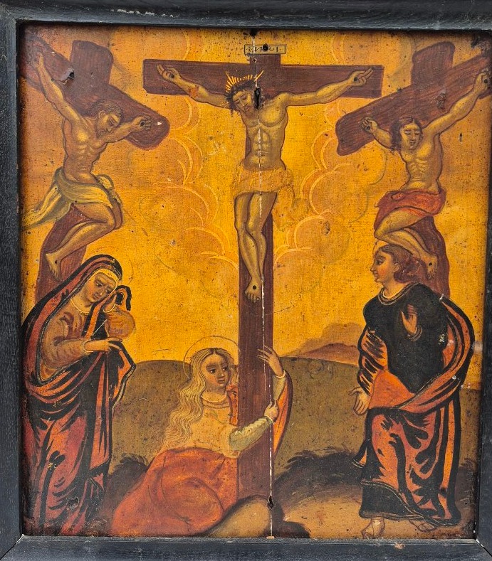 ECOLE CRETOISE CRUCIFIXION  DEBUT 17 EME  SCUOLA  VENETO CRETESE -photo-7
