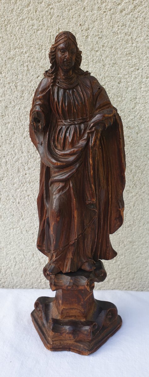 Holy Carved Wood End 17th Century Light Wood