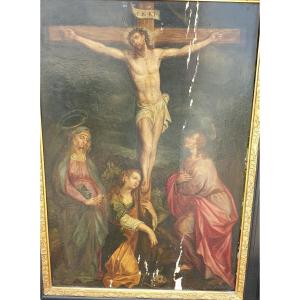 Flemish School Crucifixion Early XVII