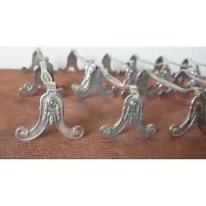 12 Christofle Knife Holders Silver Metal Delafosse 