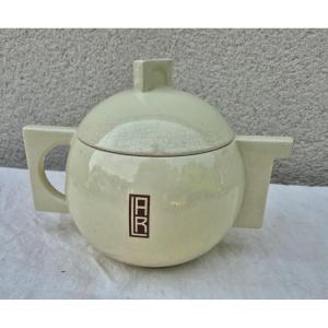 Jean Luce  Cafetière Moderniste En Faïence Art Déco 