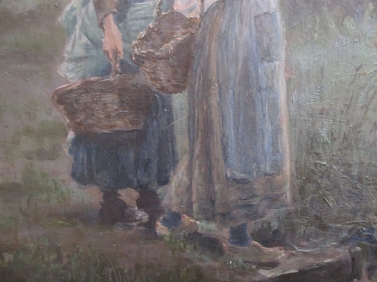 "jeunes filles au bord de la rivière" par Henri Jonio 1896-photo-3