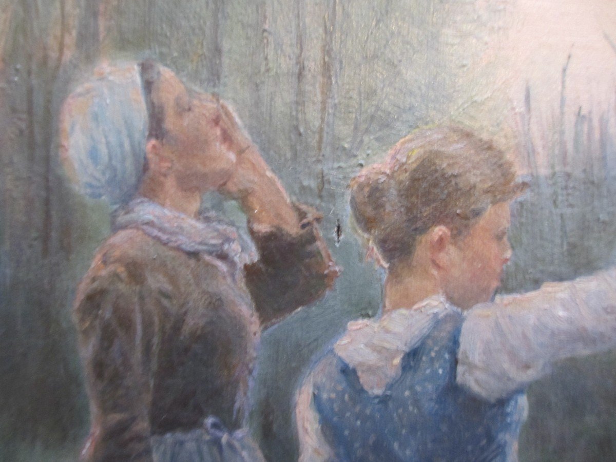 "jeunes filles au bord de la rivière" par Henri Jonio 1896-photo-2