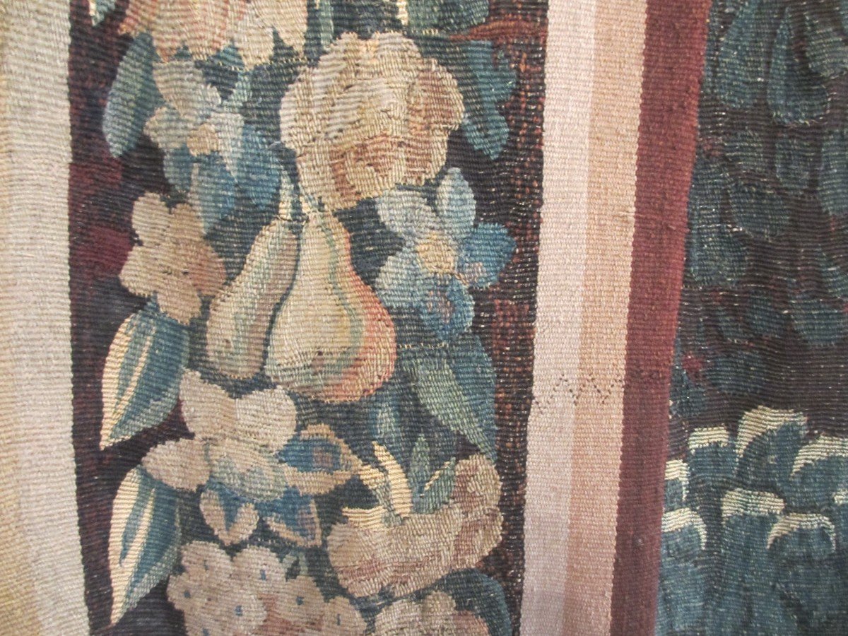 Grande tapisserie  "verdure"  d'Aubusson XVIII s.-photo-4