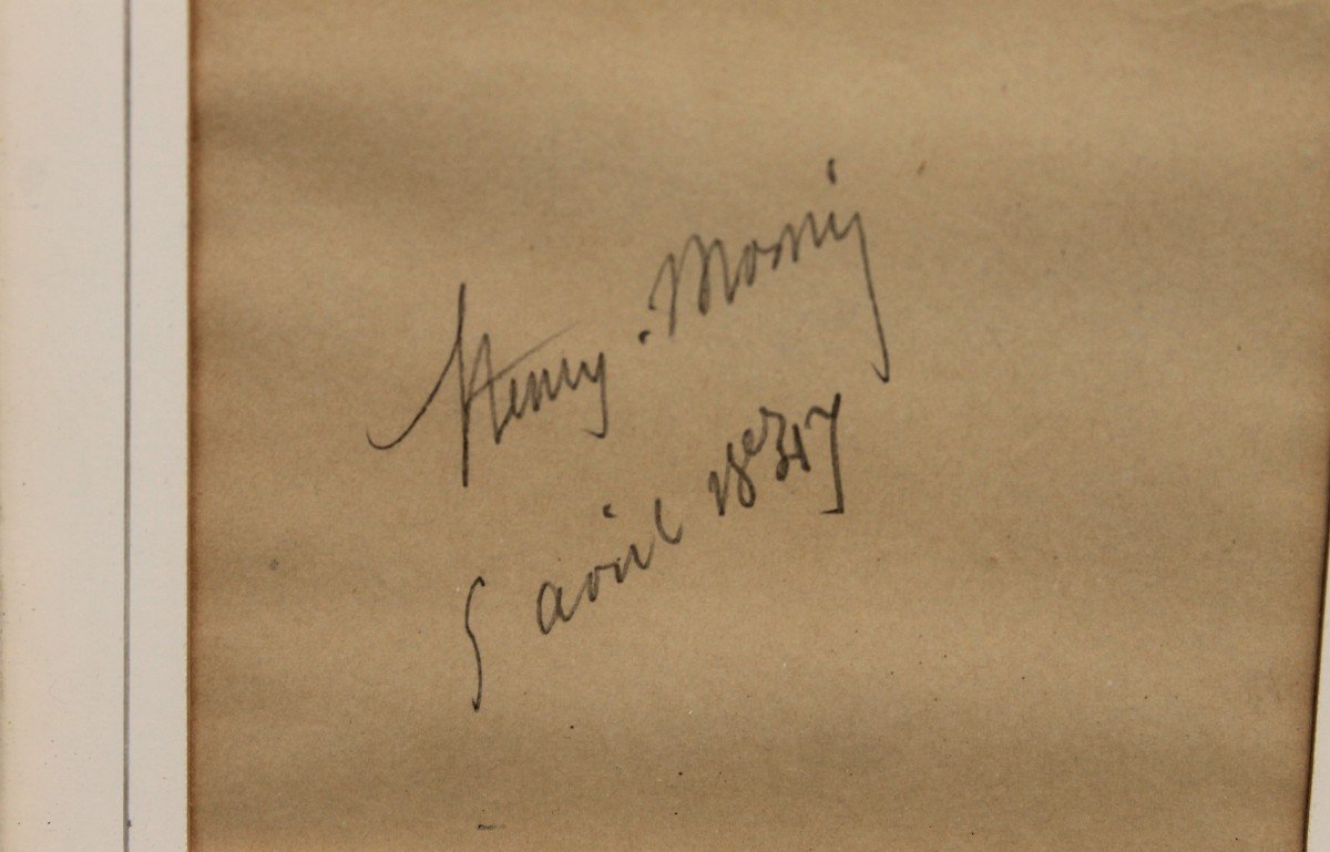 "profil d'Homme" Dessin d'Henry Monnier 1847-photo-3