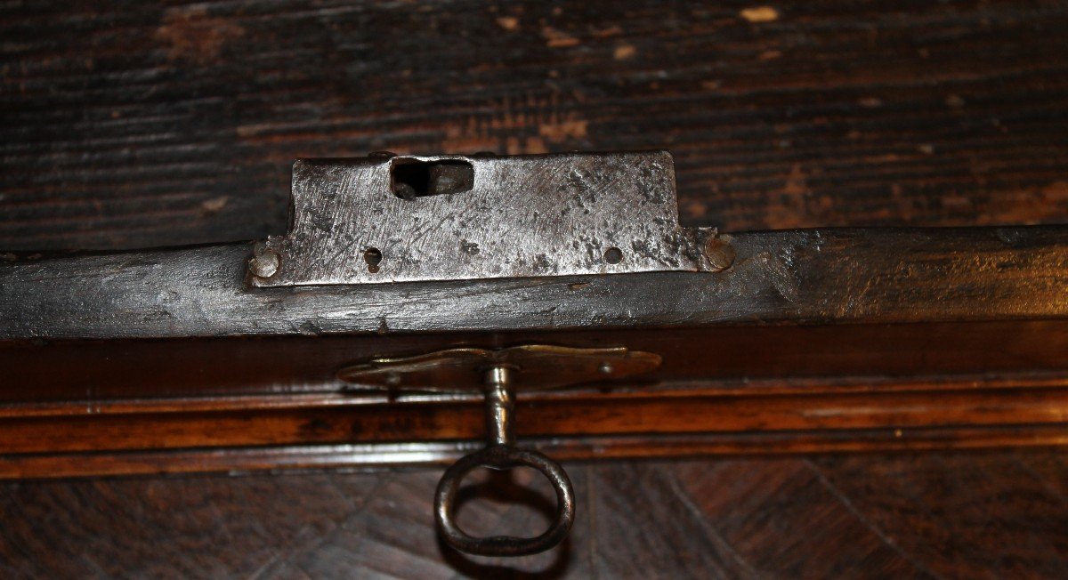 Late 17th Century Writing Case In Fruitwood Marquetry. Alsace Or Rhine Valley. -photo-5