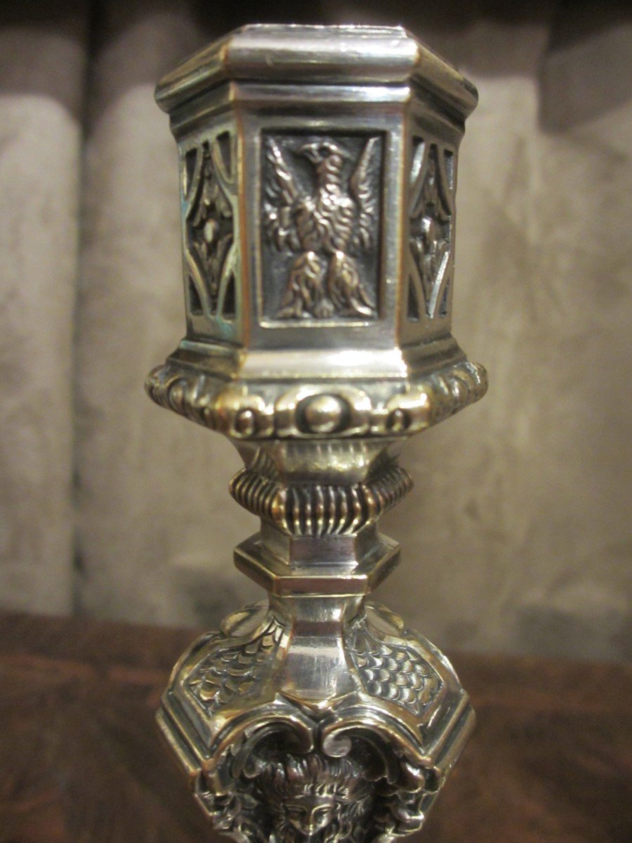 Pair Of Regency Style Candlesticks-photo-4