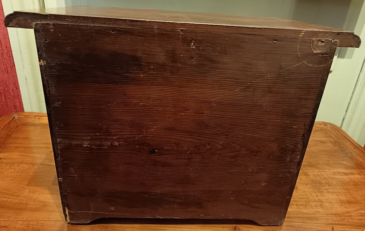 Rare Chest Of Drawers In Veneered Wood. Strasbourg Or Rhine Valley.-photo-1
