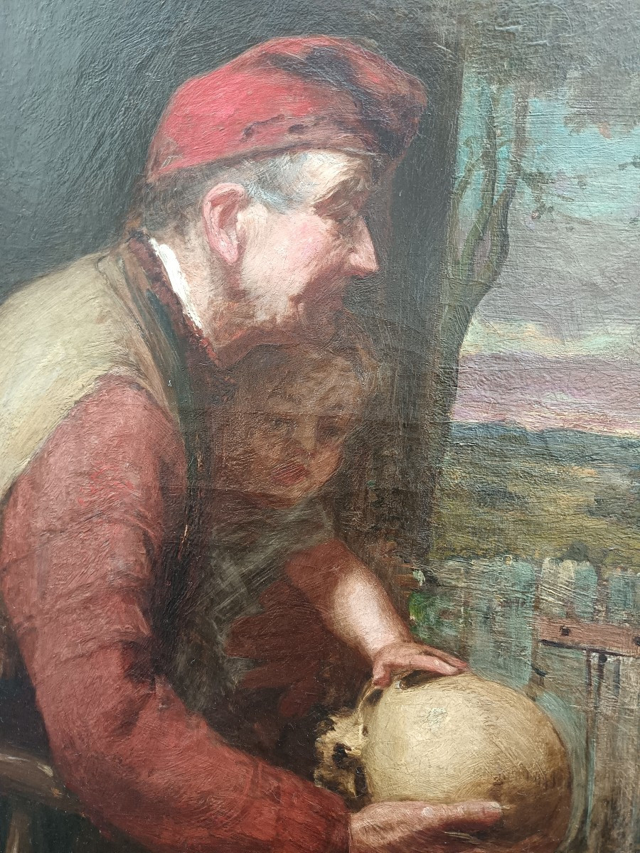 Children And Old Man, A Vanitas Scene.-photo-4