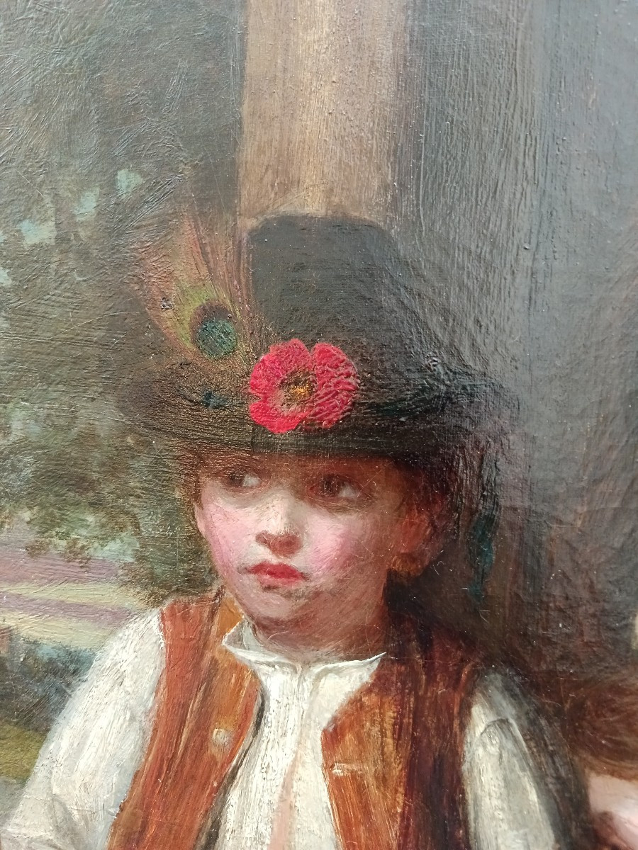 Children And Old Man, A Vanitas Scene.-photo-4