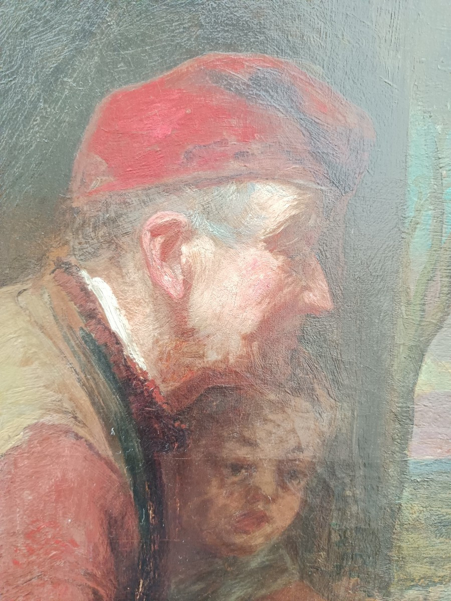 Children And Old Man, A Vanitas Scene.-photo-6