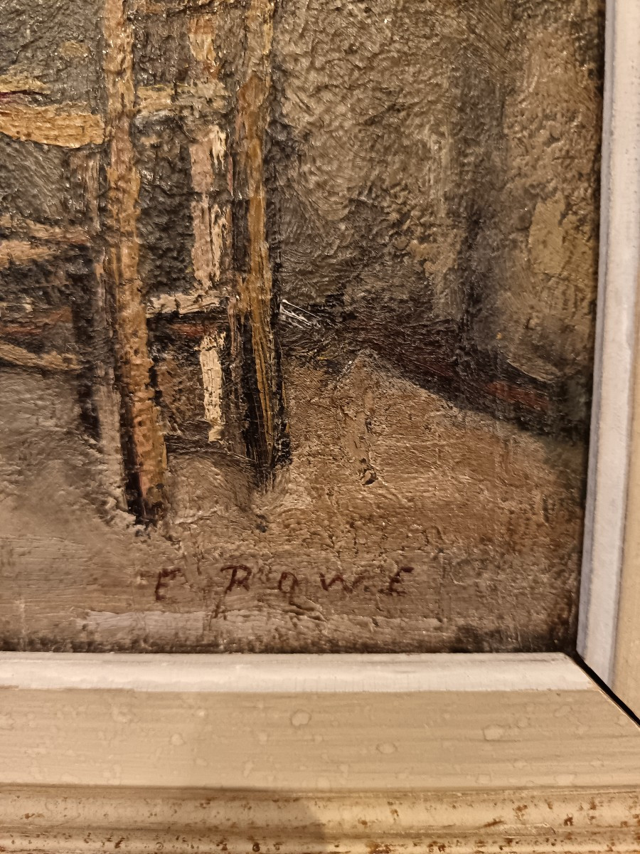 scène d'intérieur sous les combles par E.Rowe.-photo-2