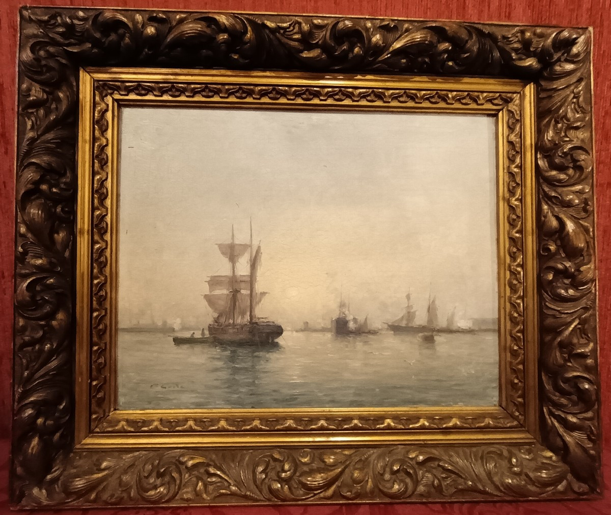 Bateaux au port par Victor Coste