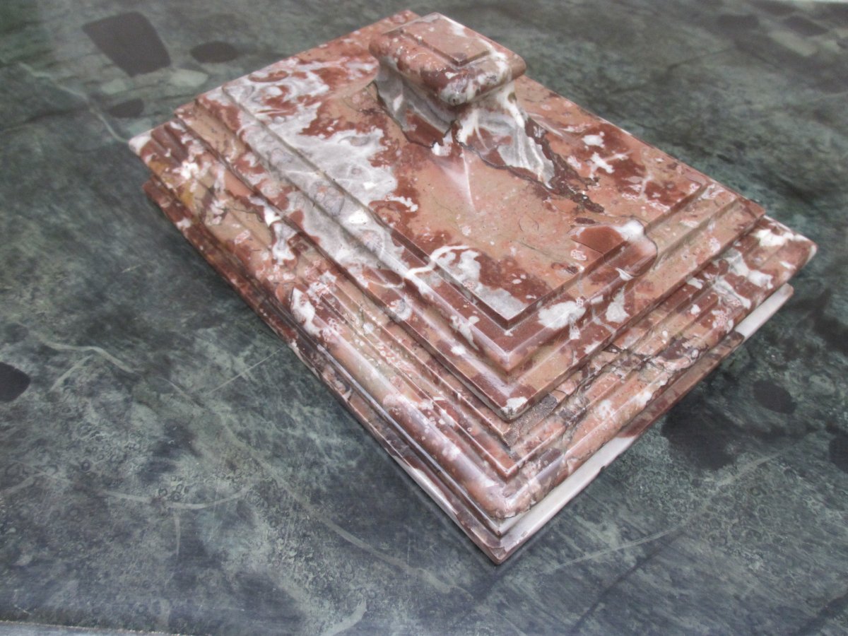 Louis XIV Marble Inkwell-photo-2