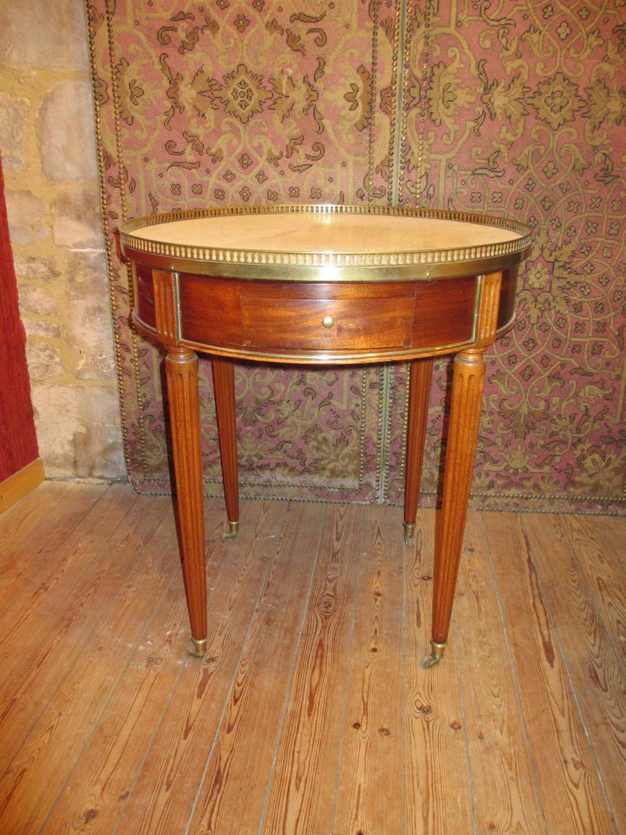 Table Bouillotte Louis XVI En Acajou