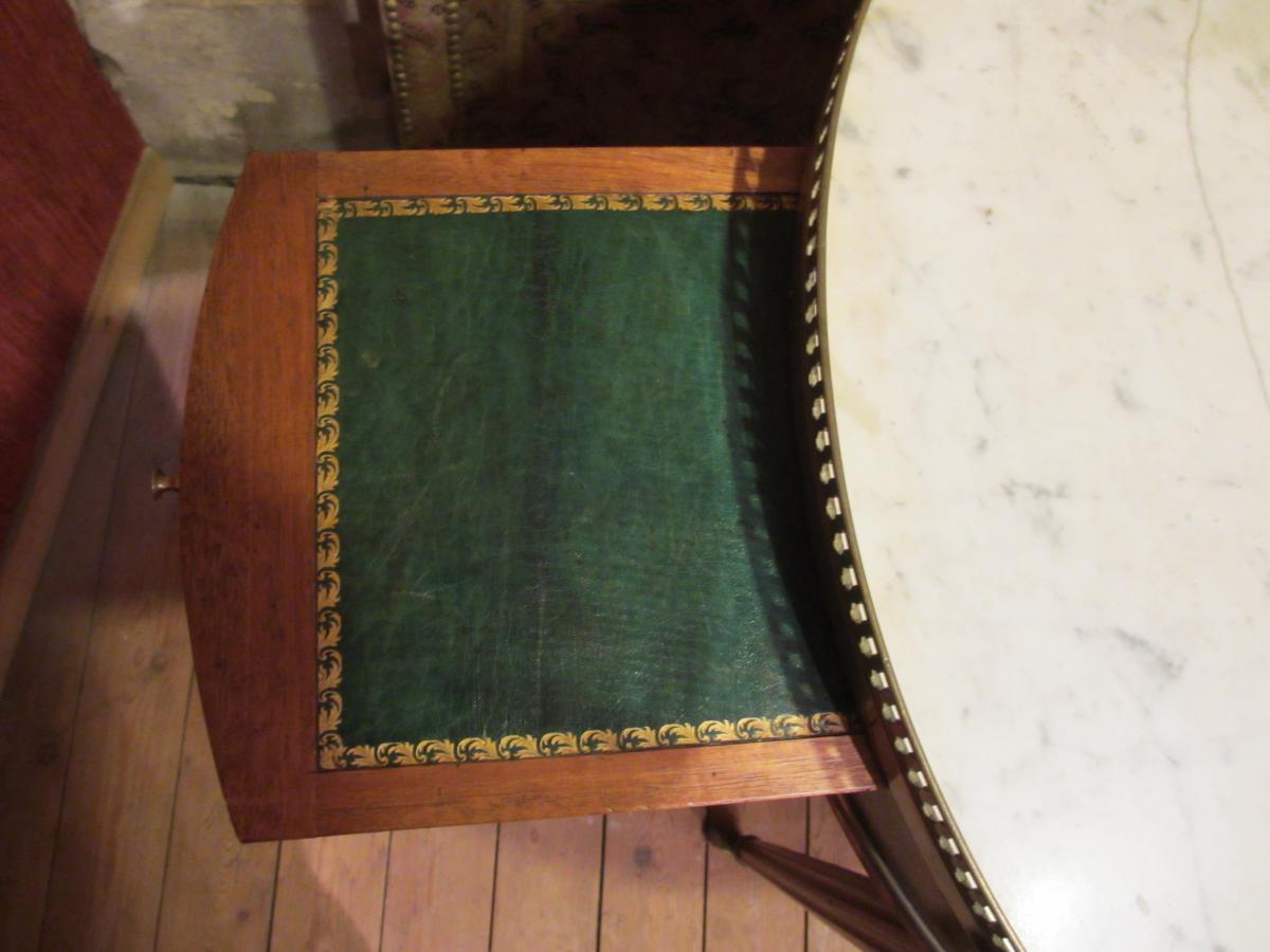 Table Bouillotte Louis XVI En Acajou-photo-3