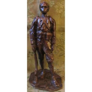 "the Senegalese Tirailleur" Bronze By Paul Moreau- Vauthier