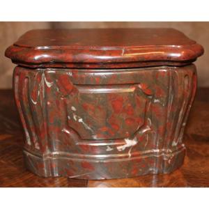 Tobacco Box In Red Griotte Marble XVIII 