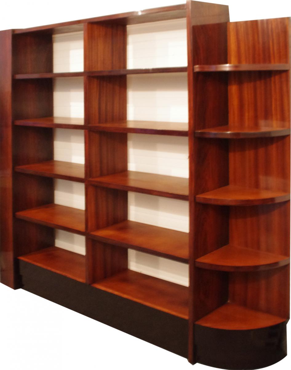 Bibliothèque Art Deco En Palissandre-photo-2