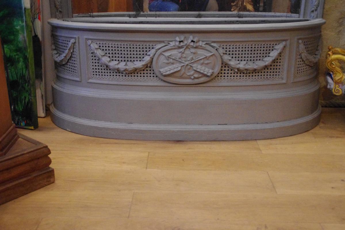 Grand Miroir Fin 19 Eme Avec Sa Jardinière-photo-3