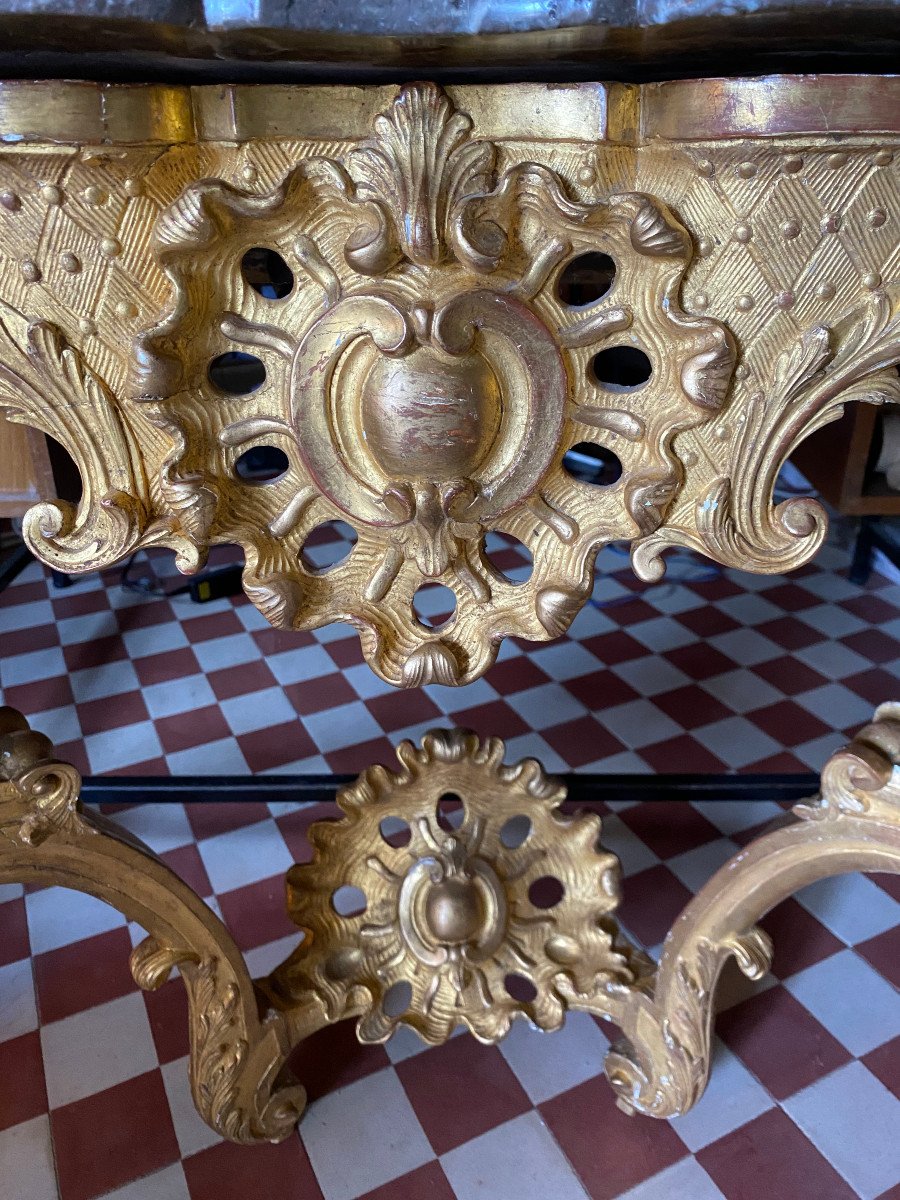 Regency Period Console In Golden Wood-photo-1