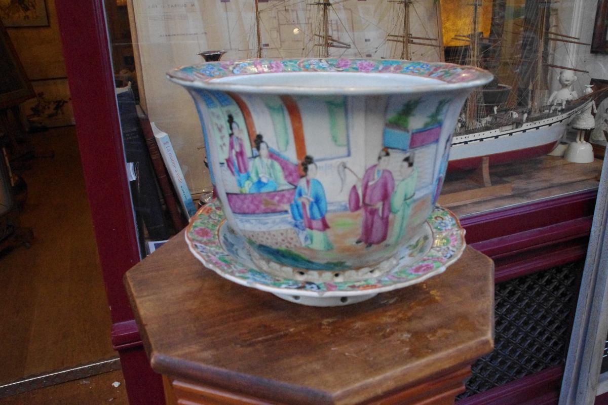 Cache Pot India Company And Its Saucer-photo-2