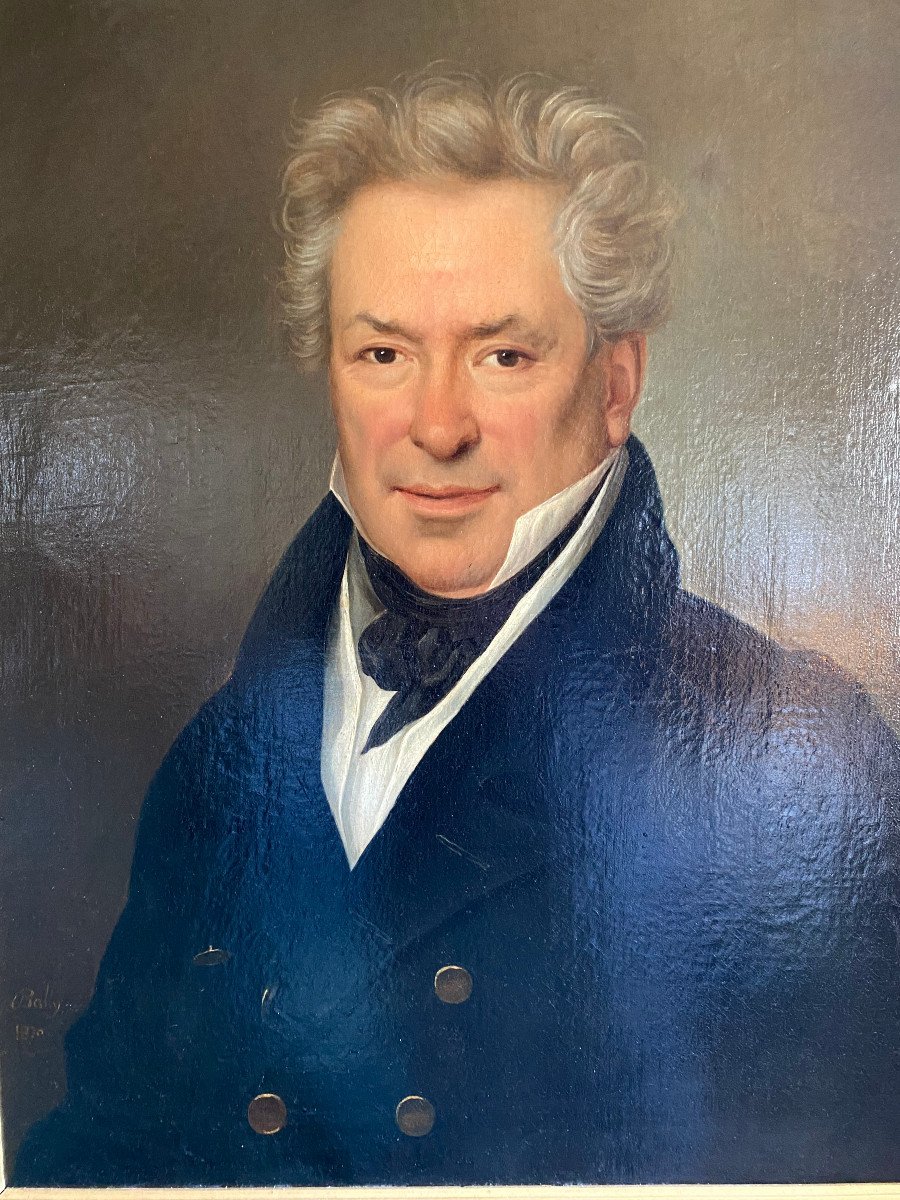 Portrait Of A Man, Oil On Canvas, From The Early 19th Century By Alexandre Bally-photo-4