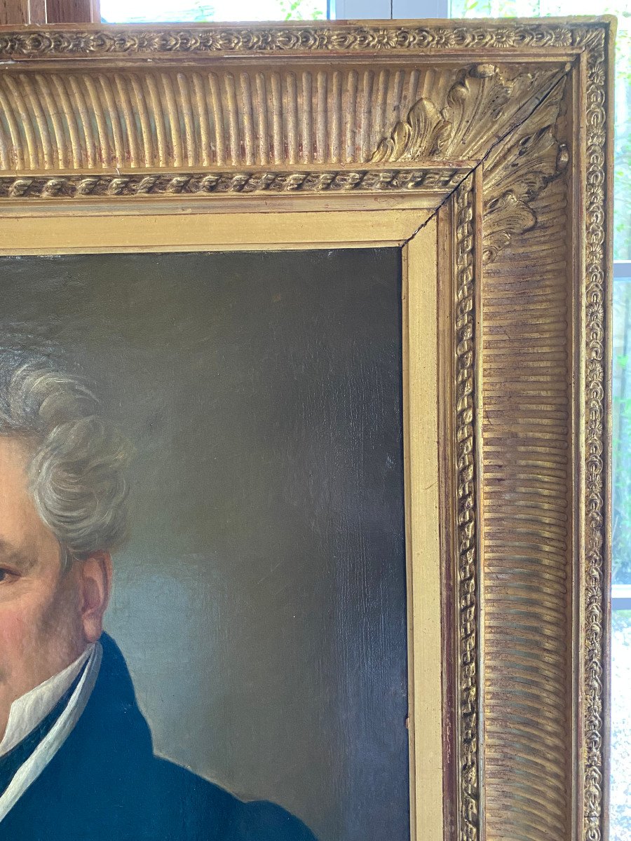 Portrait Of A Man, Oil On Canvas, From The Early 19th Century By Alexandre Bally-photo-3