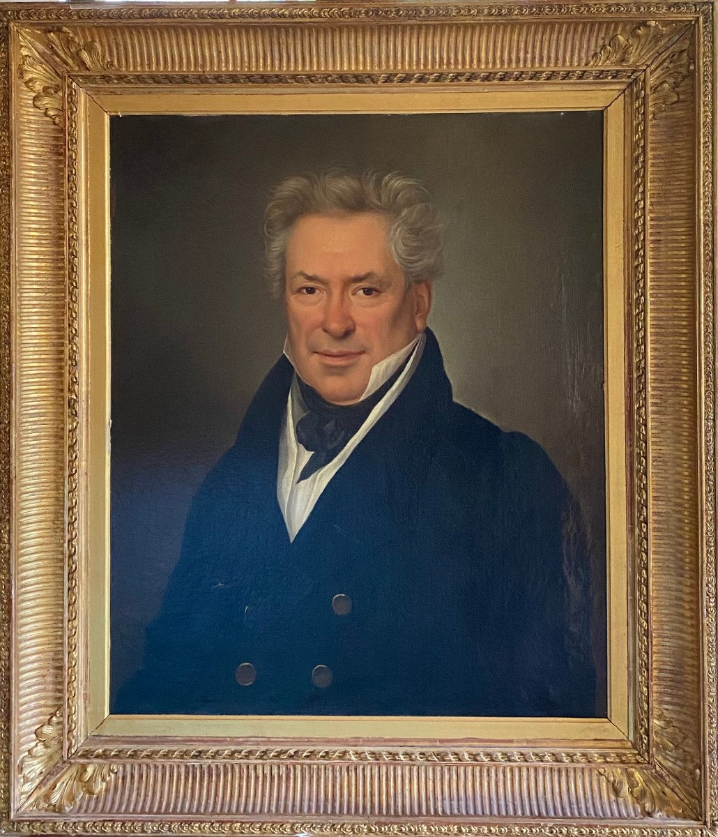 Portrait Of A Man, Oil On Canvas, From The Early 19th Century By Alexandre Bally