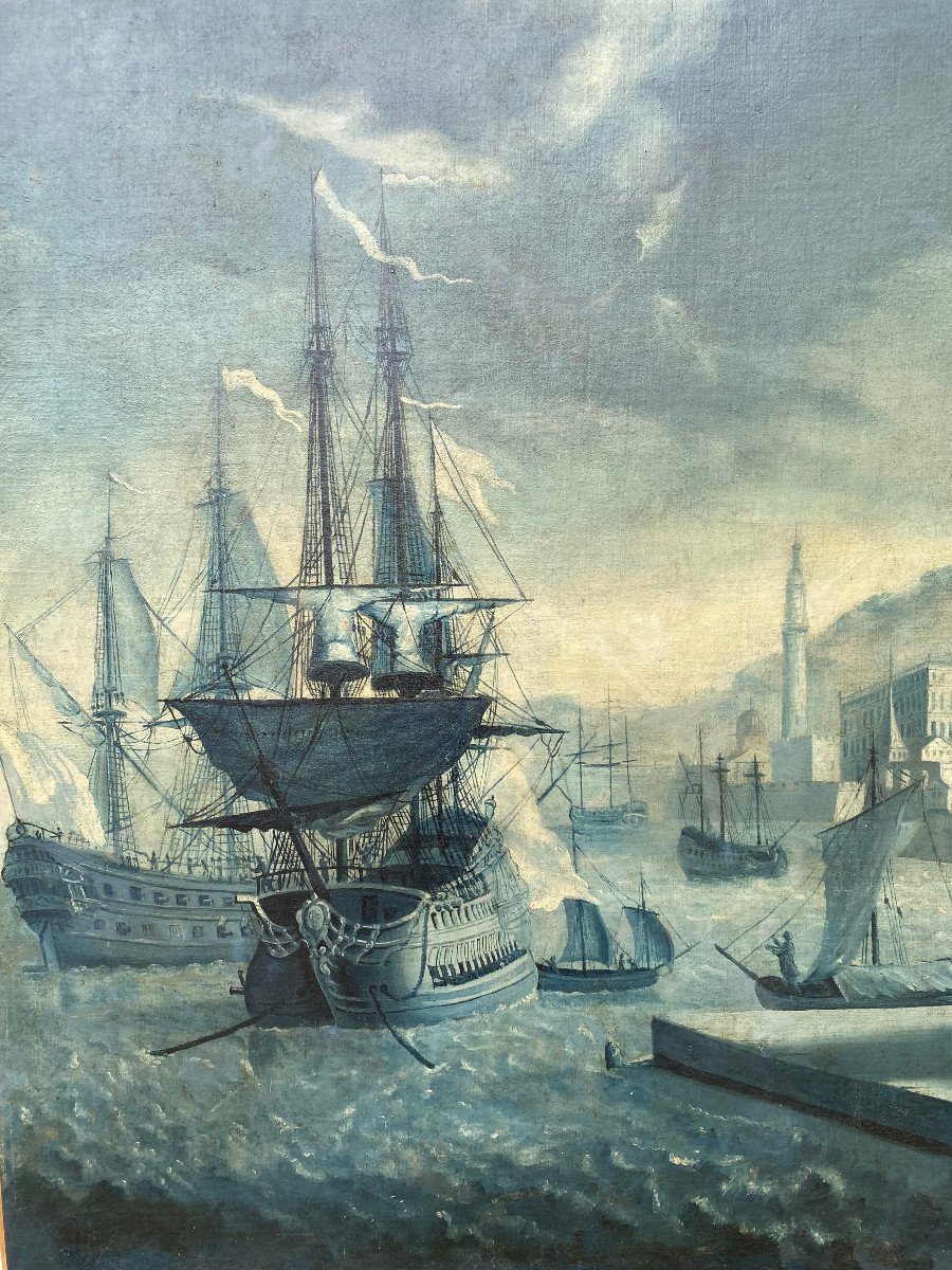 Grande Toile De Boiserie, Grisaille, XXeme Siècle-photo-2