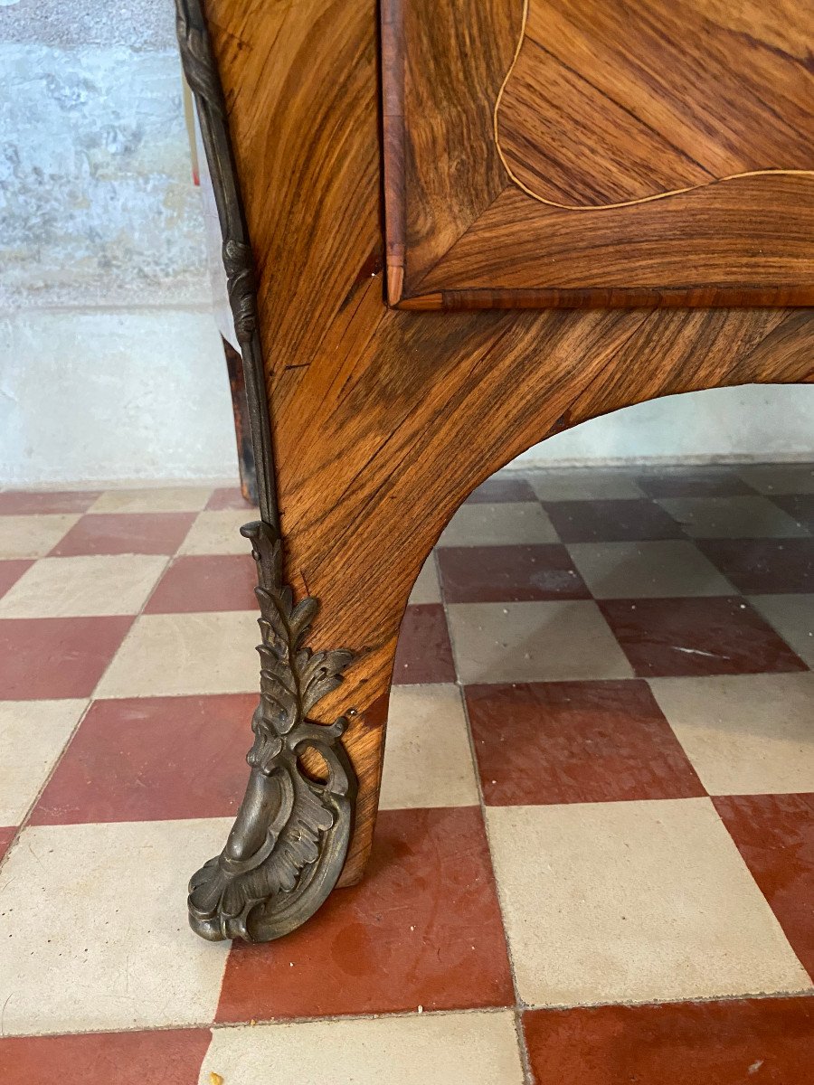 Tomb Commode, Louis XV Period, Stamped Hedoin.-photo-6