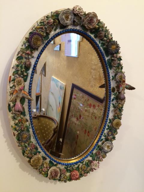 Miroir En Porcelaine De Meissen